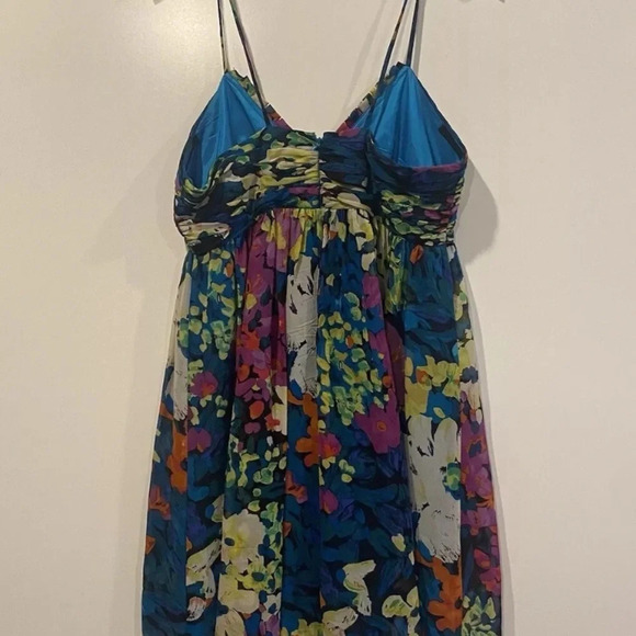 Morgan McFeeters Silk Floral Empire Waist Baby Doll Slip Dress Womens 12… - Picture 2 of 4